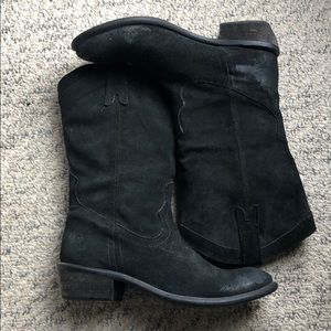 Bronx Distressed Suede Cowboy Boots